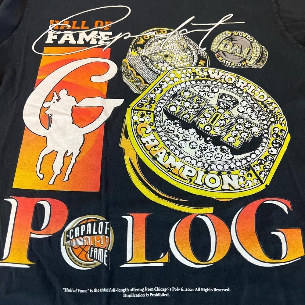Capalot Hall of Fame Graphic TShirt Black Size Medium